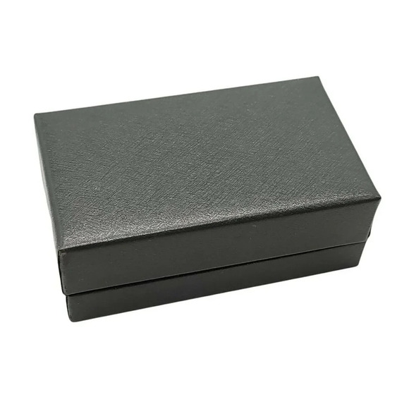 Correct Quality Gold Tone Blue Glass Cabochon Cufflinks Clip Box Vintage - Picture 5 of 6